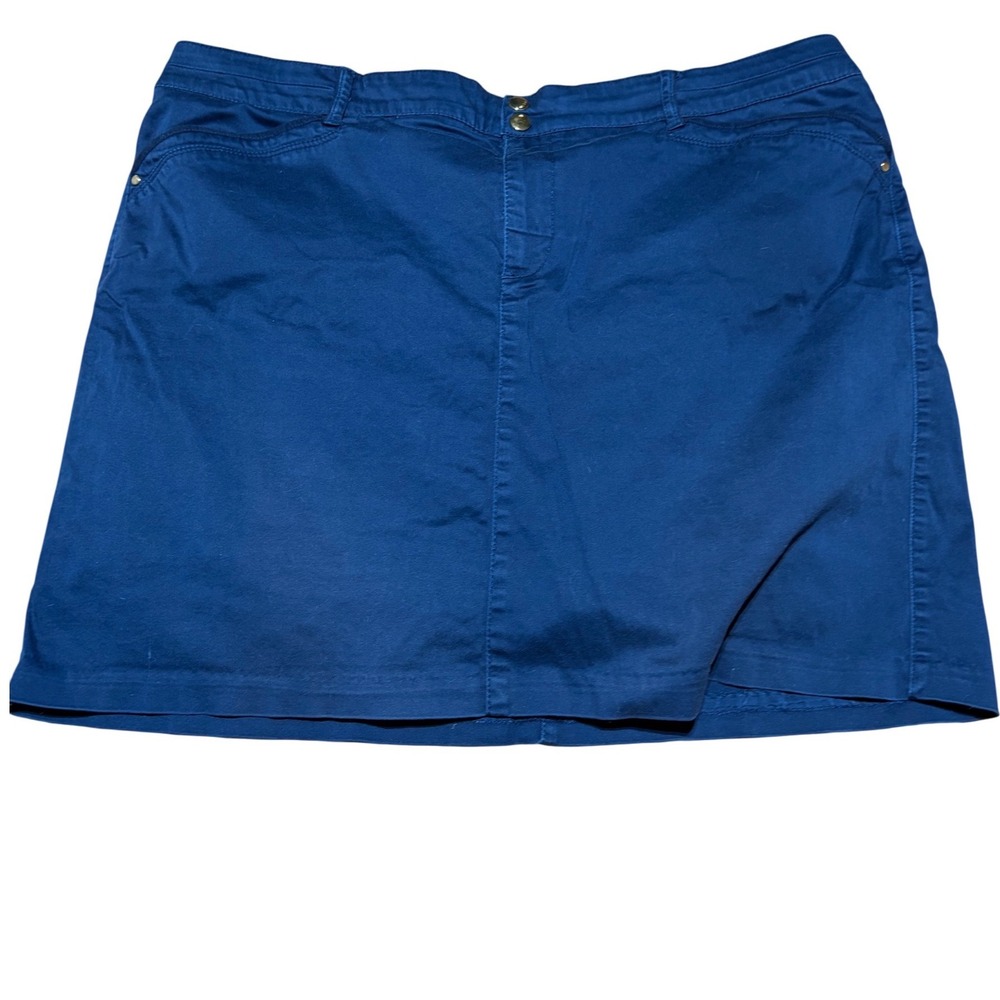 Charter Club Navy Blue Cotton Blend Skort Size 18 Plus Size Casual Activewear